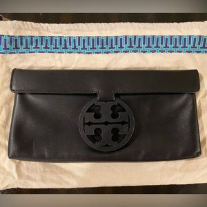 Tory Burch Black Leather Clutch